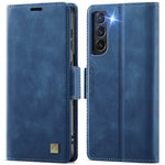 AUTSPACE For Samsung Galaxy S21 FE 5G Case  A11 RFID Blocking Retro Leather Cell Phone Wallet Cover
