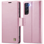 AUTSPACE For Samsung Galaxy S21 FE 5G Case  A11 RFID Blocking Retro Leather Cell Phone Wallet Cover