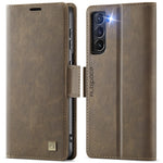 AUTSPACE Til Samsung Galaxy S22 5G Cover A11 RFID-blokerende Retro Læder Mobiltelefon Pung Cover