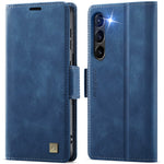 AUTSPACE til Samsung Galaxy S23 cover A11 RFID-blokerende retro læder pung cover til mobiltelefon