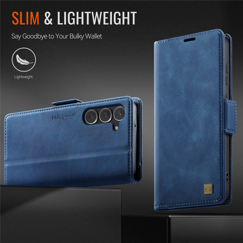 AUTSPACE For Samsung Galaxy S23+ Case A11 RFID Blocking Retro Leather Cell Phone Wallet Cover