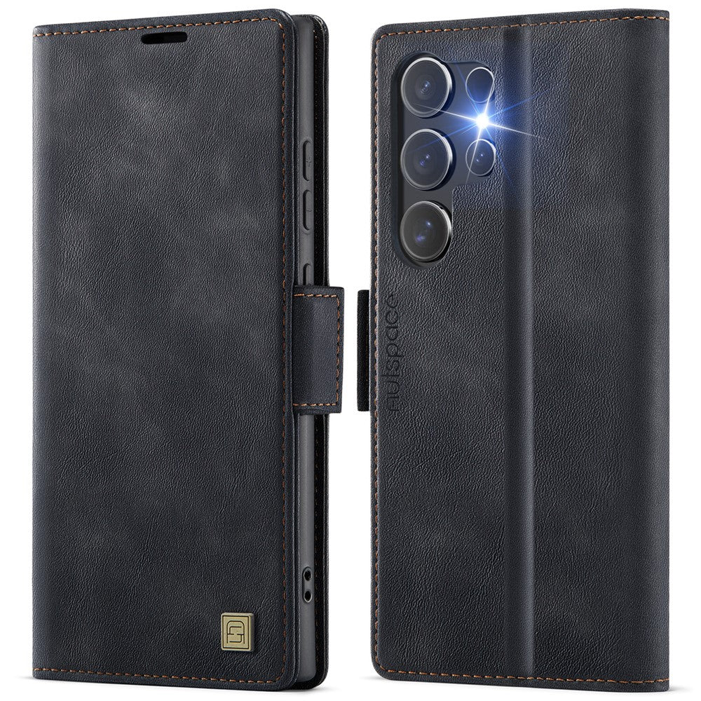 AUTSPACE For Samsung Galaxy S24 Ultra Case  A11 RFID Blocking Retro Leather Cell Phone Wallet Cover