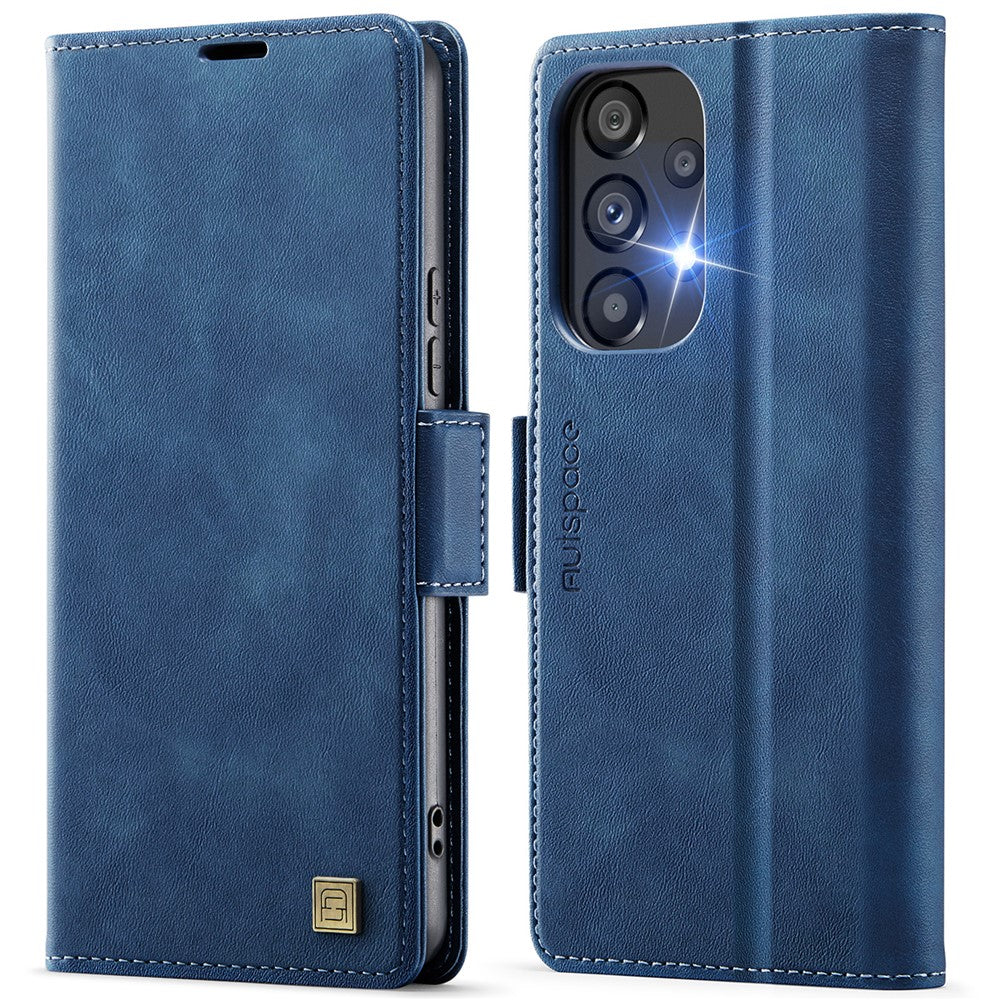 AUTSPACE For Samsung Galaxy A52 5G Case  A11 RFID Blocking Retro Leather Cell Phone Wallet Cover