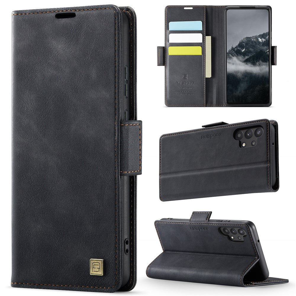 AUTSPACE til Samsung Galaxy A32 5G etui A11 RFID-blokerende retro læder mobiltelefon pungcover