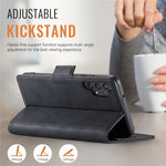 AUTSPACE til Samsung Galaxy A32 5G etui A11 RFID-blokerende retro læder mobiltelefon pungcover