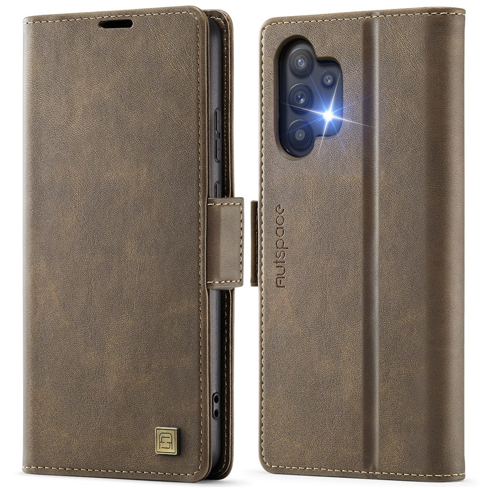 AUTSPACE til Samsung Galaxy A32 5G etui A11 RFID-blokerende retro læder mobiltelefon pungcover