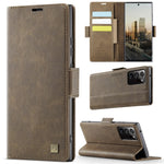 AUTSPACE For Samsung Galaxy Note20 Ultra Case  A11 RFID Blocking Retro Leather Cell Phone Wallet Cover