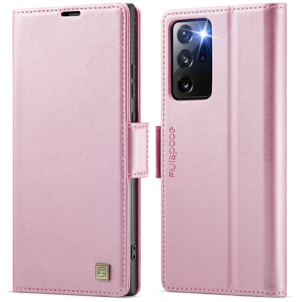 AUTSPACE For Samsung Galaxy Note20 Ultra Case  A11 RFID Blocking Retro Leather Cell Phone Wallet Cover