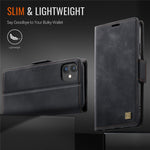 AUTSPACE Til iPhone 11 Cover A11 RFID-blokerende Retro Læder Mobiltelefon Pung Cover