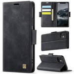 AUTSPACE Til iPhone 11 Cover A11 RFID-blokerende Retro Læder Mobiltelefon Pung Cover