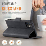 AUTSPACE Til iPhone 11 Cover A11 RFID-blokerende Retro Læder Mobiltelefon Pung Cover