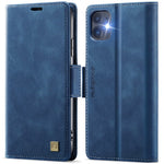 AUTSPACE Til iPhone 11 Cover A11 RFID-blokerende Retro Læder Mobiltelefon Pung Cover