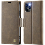 AUTSPACE Til iPhone 11 Pro Max cover A11 RFID-blokerende retro læder mobiltelefon pungcover