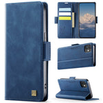 AUTSPACE For iPhone 12 Pro 6.1 inch / iPhone 12 6.1 inch Case  A11 RFID Blocking Retro Leather Cell Phone Wallet Cover