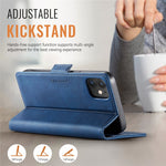 AUTSPACE For iPhone 12 Pro 6.1 inch / iPhone 12 6.1 inch Case  A11 RFID Blocking Retro Leather Cell Phone Wallet Cover