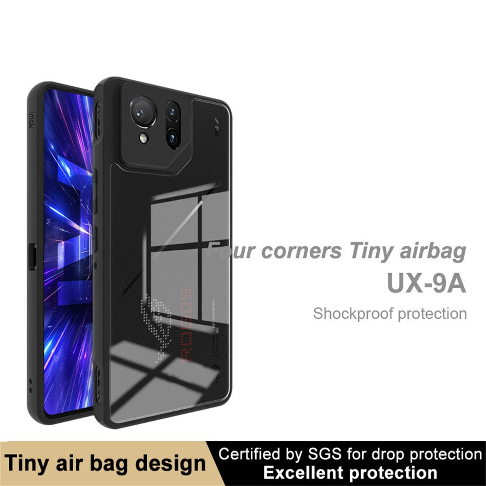 IMAK UX-9A-serie til Asus ROG Phone 9 5G / Phone 9 FE 5G / 9 Pro 5G Klar Etui TPU+PC Telefoncover Forstærkede Hjørner