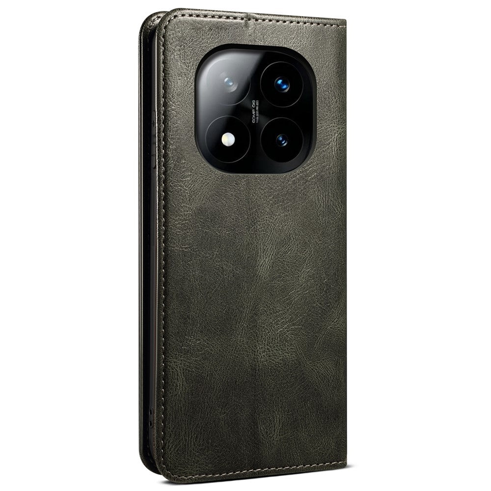 For Xiaomi Redmi Note 14 Pro+ 5G Case Crazy Horse Texture Waxy Leather Wallet Stand Phone Cover