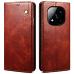 For Xiaomi Redmi Note 14 Pro+ 5G Case Crazy Horse Texture Waxy Leather Wallet Stand Phone Cover