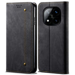 For Xiaomi Redmi Note 14 Pro+ 5G Case Jeans Cloth Texture Anti-Scratch Leather Stand Phone Cover