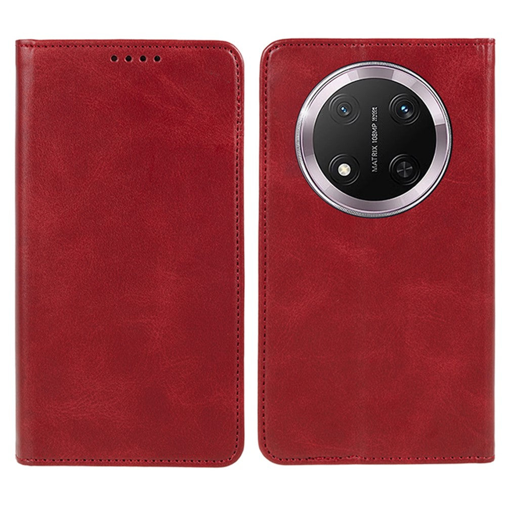 For Honor Magic7 Lite 5G / X9c 5G / X60 Pro 5G Case Strong Magnetic PU Leather Phone Cover Calf Texture