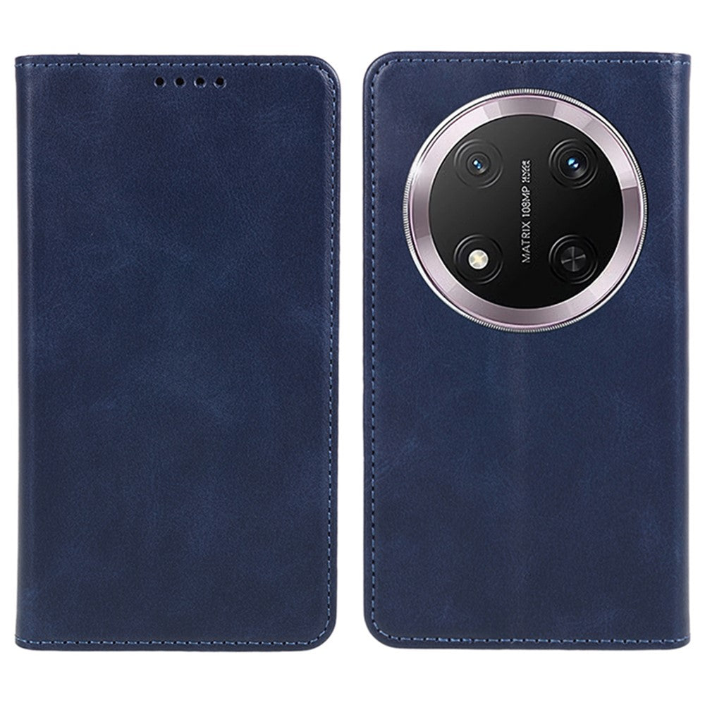 For Honor Magic7 Lite 5G / X9c 5G / X60 Pro 5G Case Strong Magnetic PU Leather Phone Cover Calf Texture
