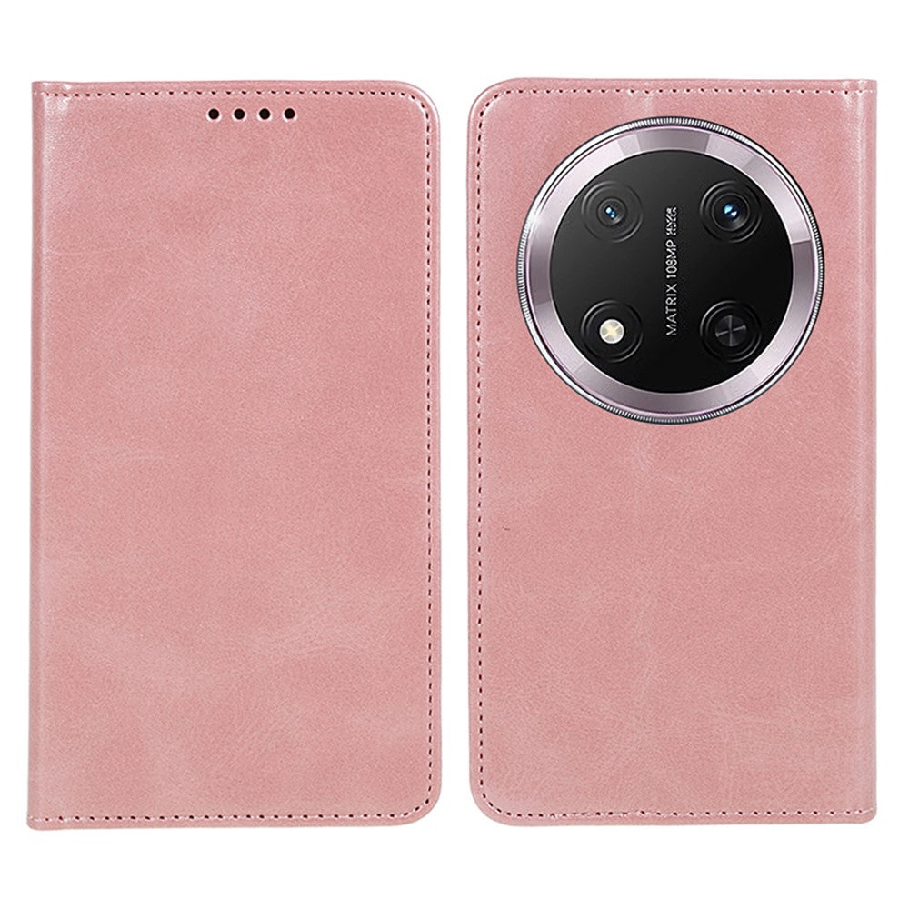 For Honor Magic7 Lite 5G / X9c 5G / X60 Pro 5G Case Strong Magnetic PU Leather Phone Cover Calf Texture