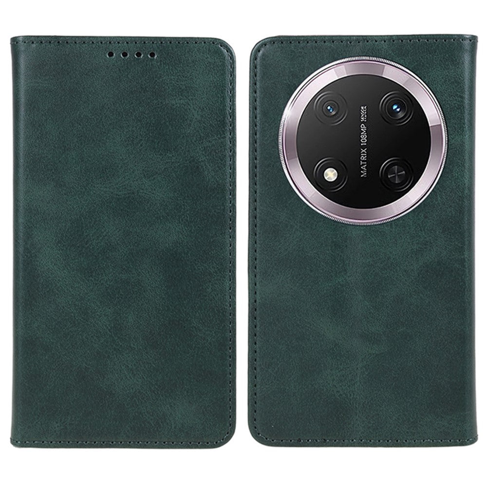 For Honor Magic7 Lite 5G / X9c 5G / X60 Pro 5G Case Strong Magnetic PU Leather Phone Cover Calf Texture