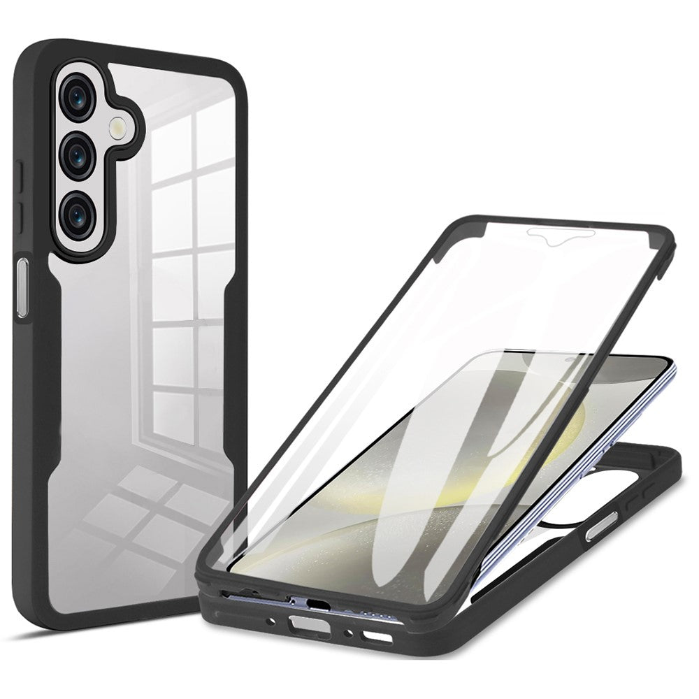 Til Samsung Galaxy A26 5G Cover Akryl+TPU Gennemsigtigt Telefoncover med PET Skærmfilm
