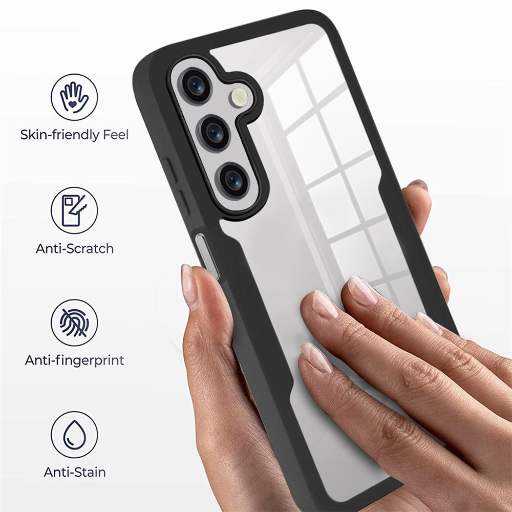 Til Samsung Galaxy A26 5G Cover Akryl+TPU Gennemsigtigt Telefoncover med PET Skærmfilm