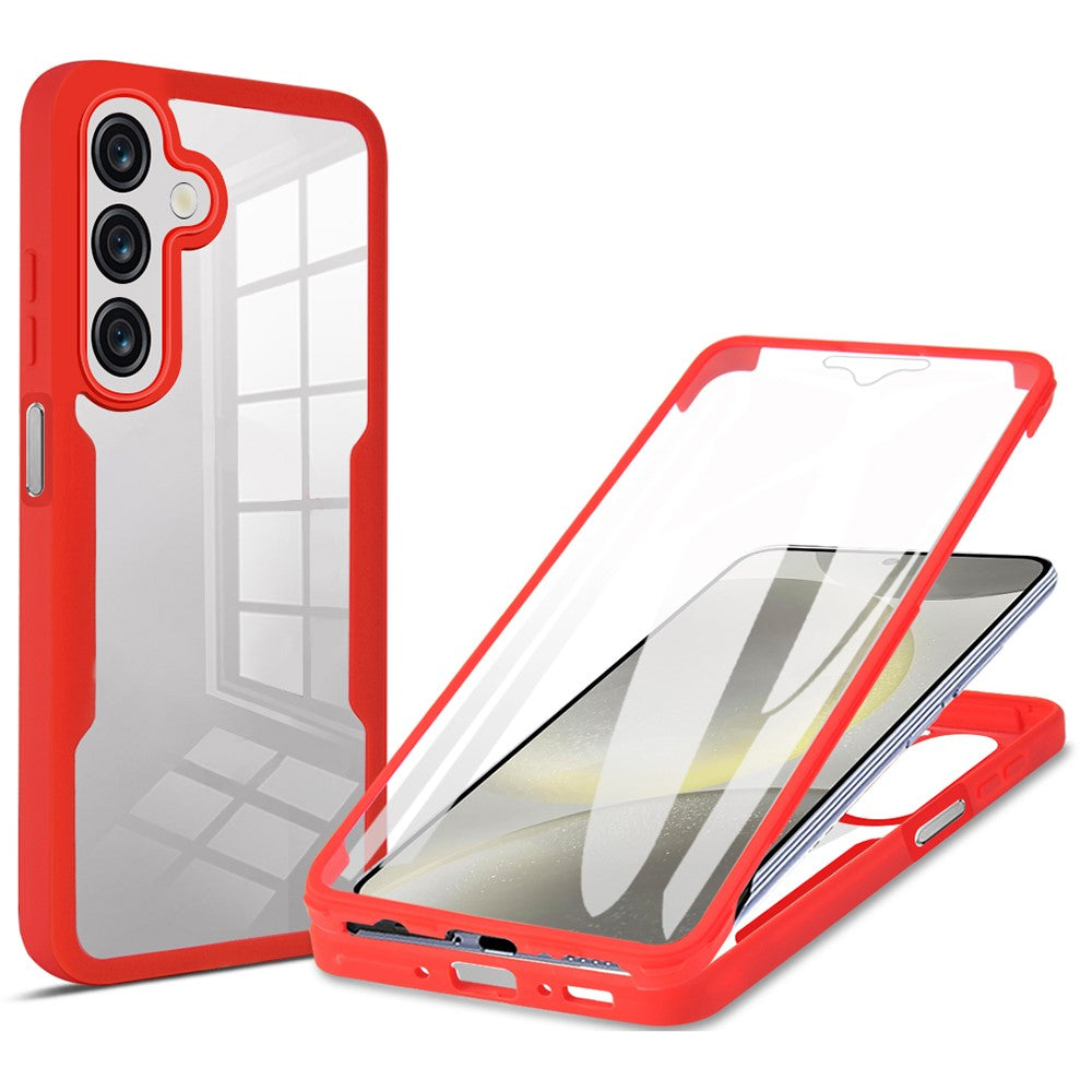 Til Samsung Galaxy A26 5G Cover Akryl+TPU Gennemsigtigt Telefoncover med PET Skærmfilm