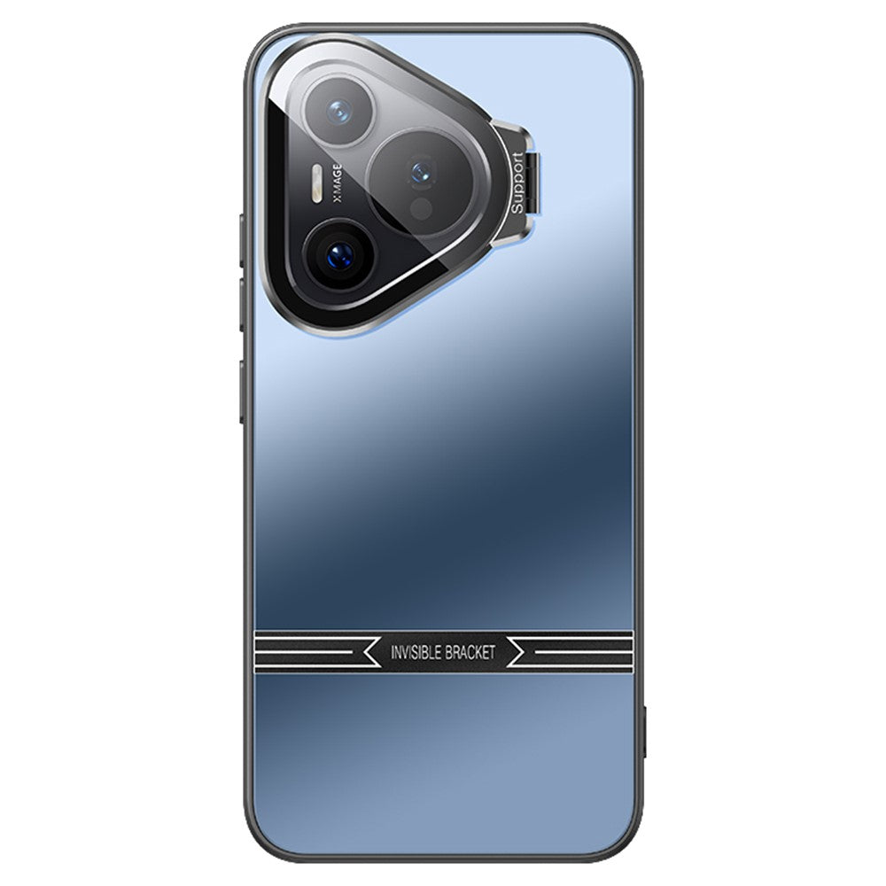 For Huawei Pura 70 Case Kickstand PC + TPU Matte Phone Cover with Lens Film