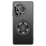 For Huawei Pura 70 Case PC + TPU Matte Kickstand Back Phone Cover with Lens Film