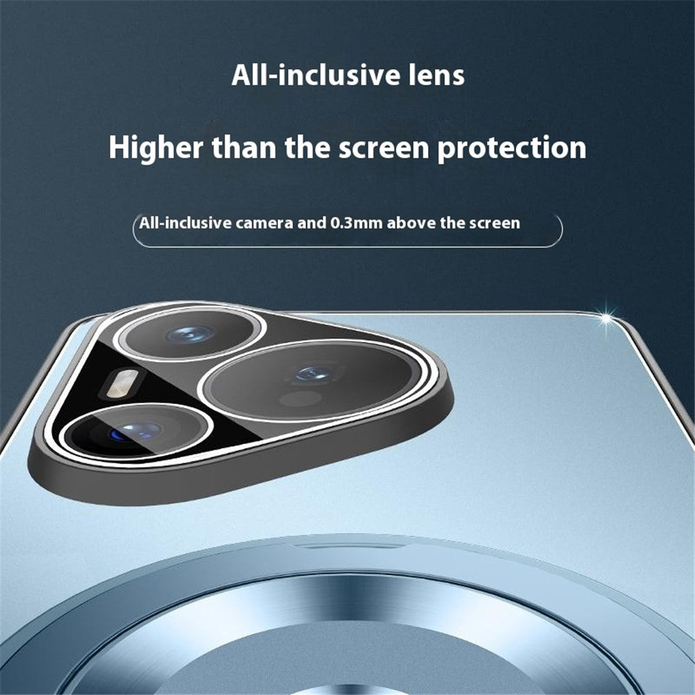 For Huawei Pura 70 Case PC + TPU Matte Kickstand Back Phone Cover with Lens Film