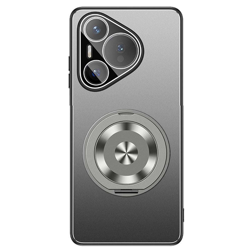 For Huawei Pura 70 Case PC + TPU Matte Kickstand Back Phone Cover with Lens Film