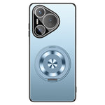 For Huawei Pura 70 Case PC + TPU Matte Kickstand Back Phone Cover with Lens Film