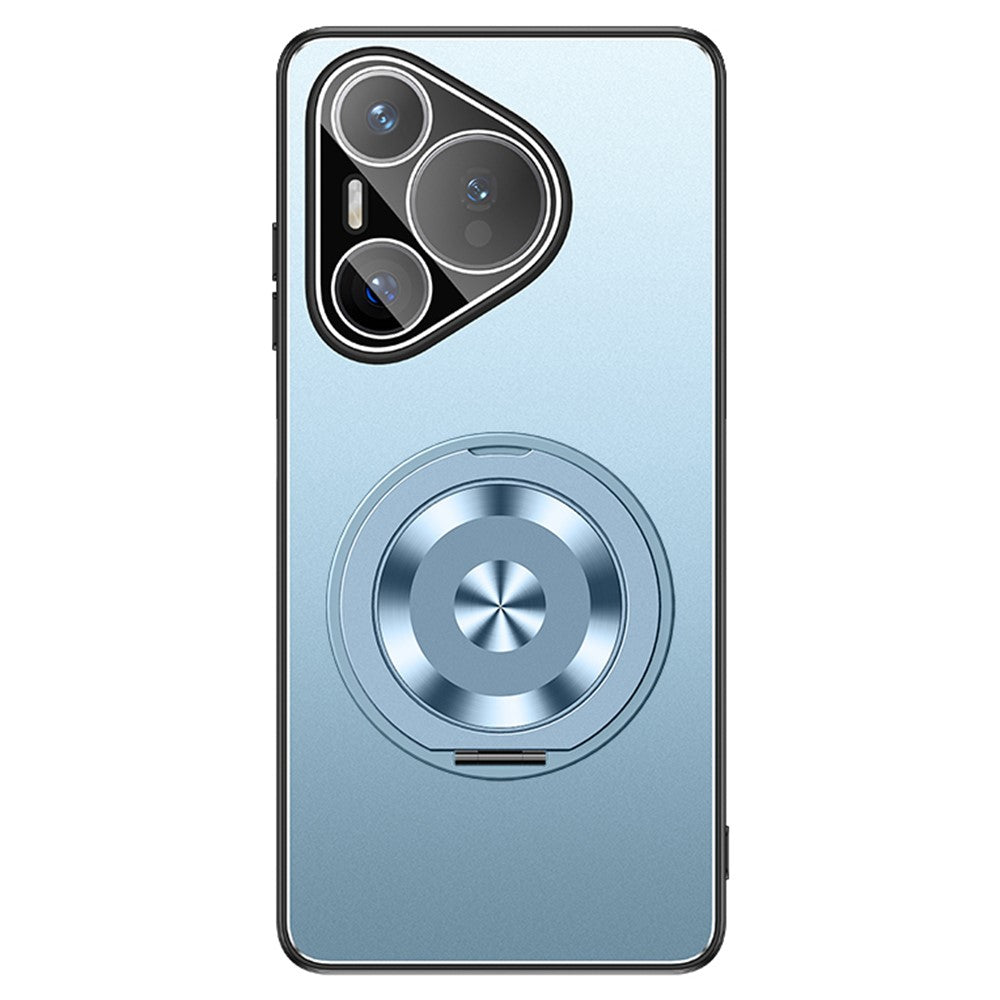 For Huawei Pura 70 Case PC + TPU Matte Kickstand Back Phone Cover with Lens Film