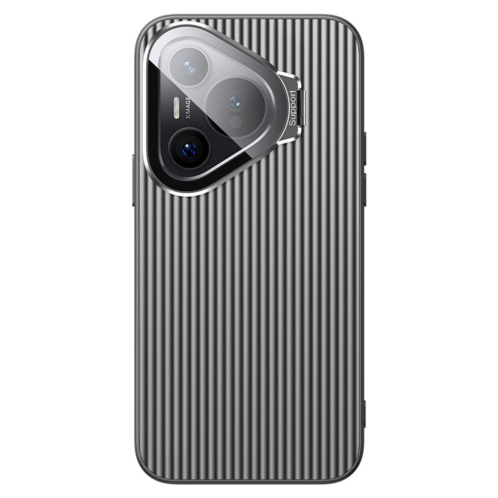 Huawei Pura 70 Magnetiskt Skal Metalllinsram Stativ PC + TPU mobilskal med Linsfilm