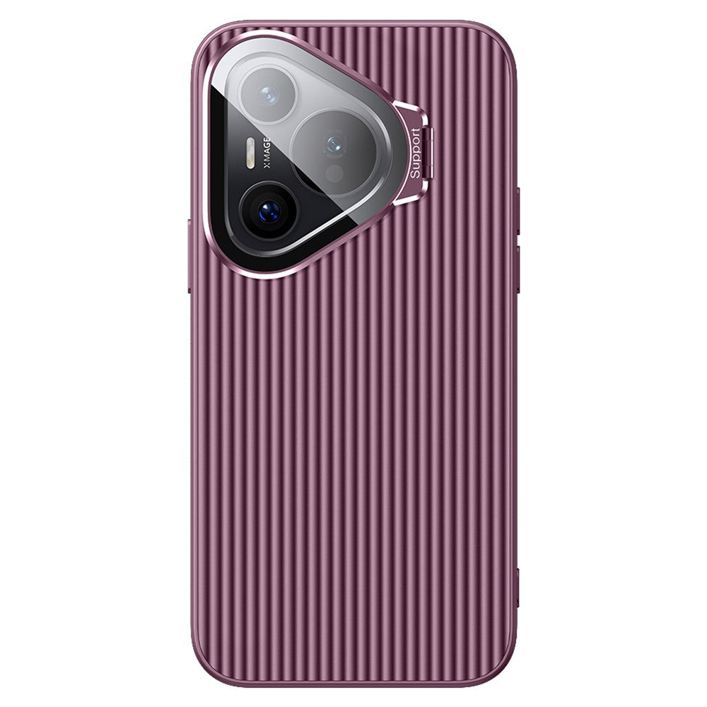 Huawei Pura 70 Magnetiskt Skal Metalllinsram Stativ PC + TPU mobilskal med Linsfilm