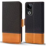 For Honor X9c Smart 5G / X60 5G etui Farve Splejsning PU Læder Pung Telefon Cover
