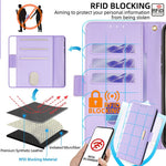 Xiaomi Poco F7 Pro 5G / Redmi K80 5G Läderplånboksfodral RFID-blockerande stativ med handrem