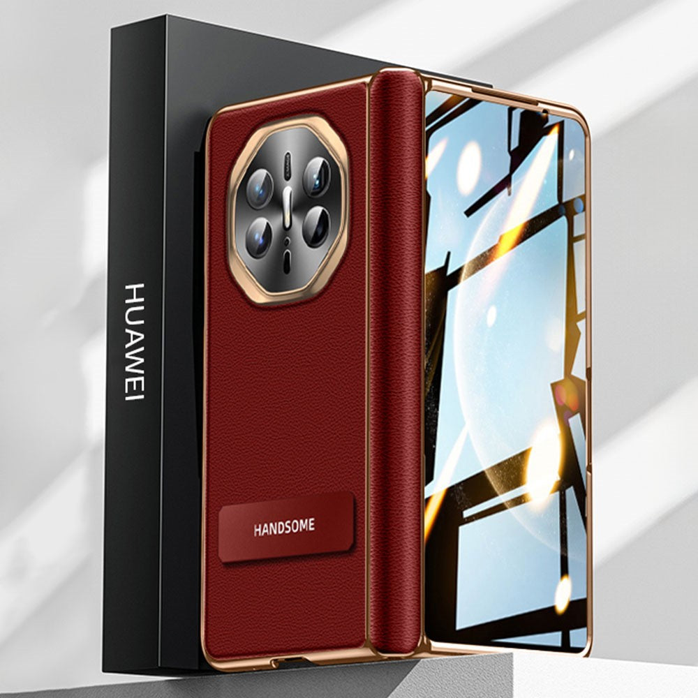 For Huawei Mate X6 Case PC + PU Phone Back Cover Built In Screen Protector