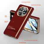 For Huawei Mate X6 Case PC + PU Phone Back Cover Built In Screen Protector