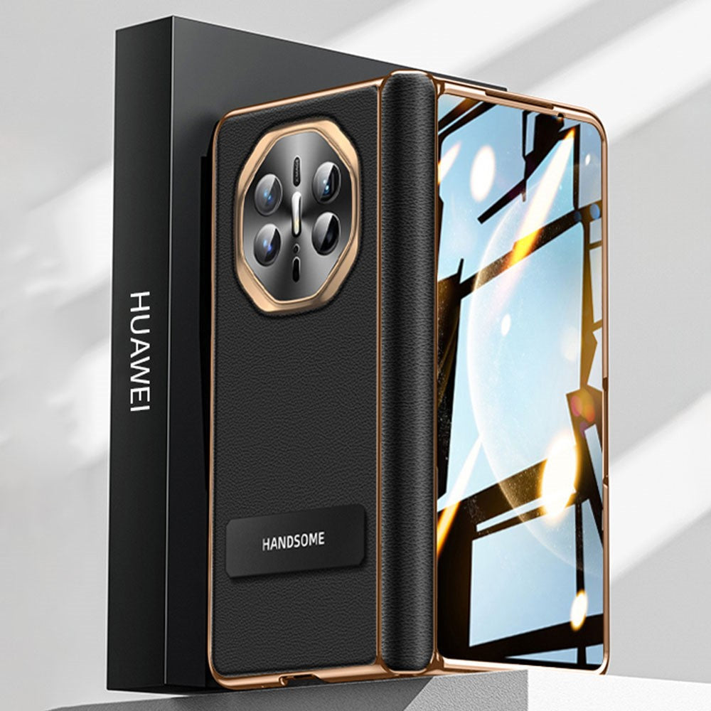 For Huawei Mate X6 Case PC + PU Phone Back Cover Built In Screen Protector