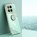 XINLI For Xiaomi 15 Case Ring Kickstand Electroplating TPU Phone Cover