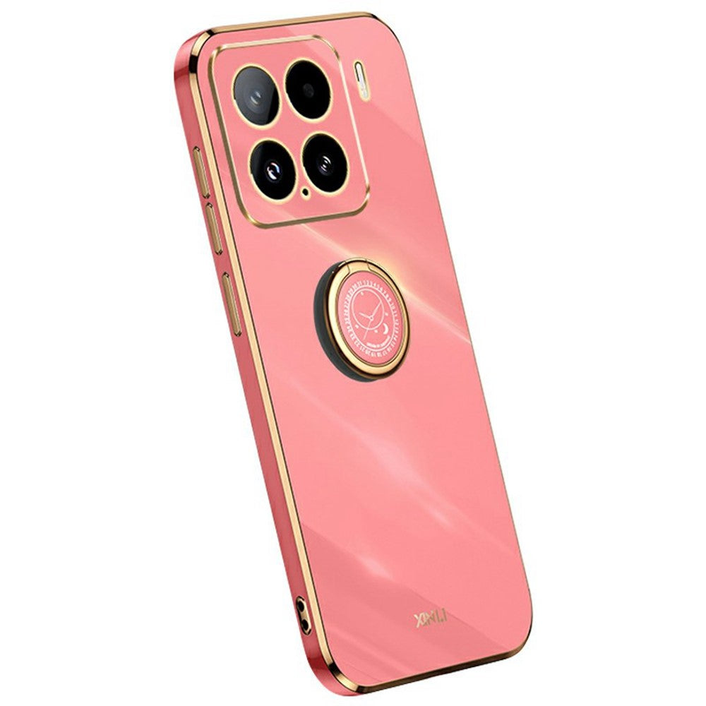 XINLI For Xiaomi 15 Case Ring Kickstand Electroplating TPU Phone Cover
