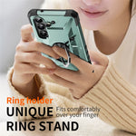For Samsung Galaxy A16 5G / 4G Case PC+ TPU Anti-Drop Phone Cover with Ring Kickstand