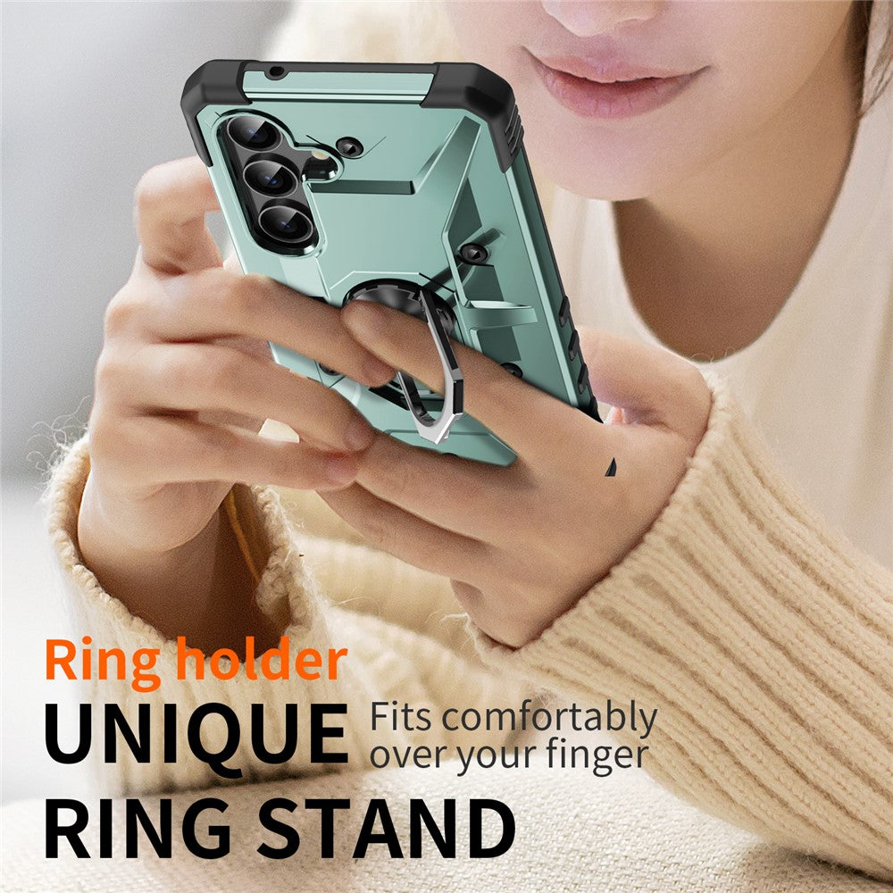 For Samsung Galaxy A16 5G / 4G Case PC+ TPU Anti-Drop Phone Cover with Ring Kickstand