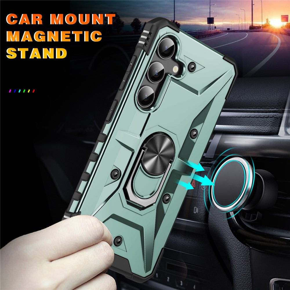 For Samsung Galaxy A16 5G / 4G Case PC+ TPU Anti-Drop Phone Cover with Ring Kickstand