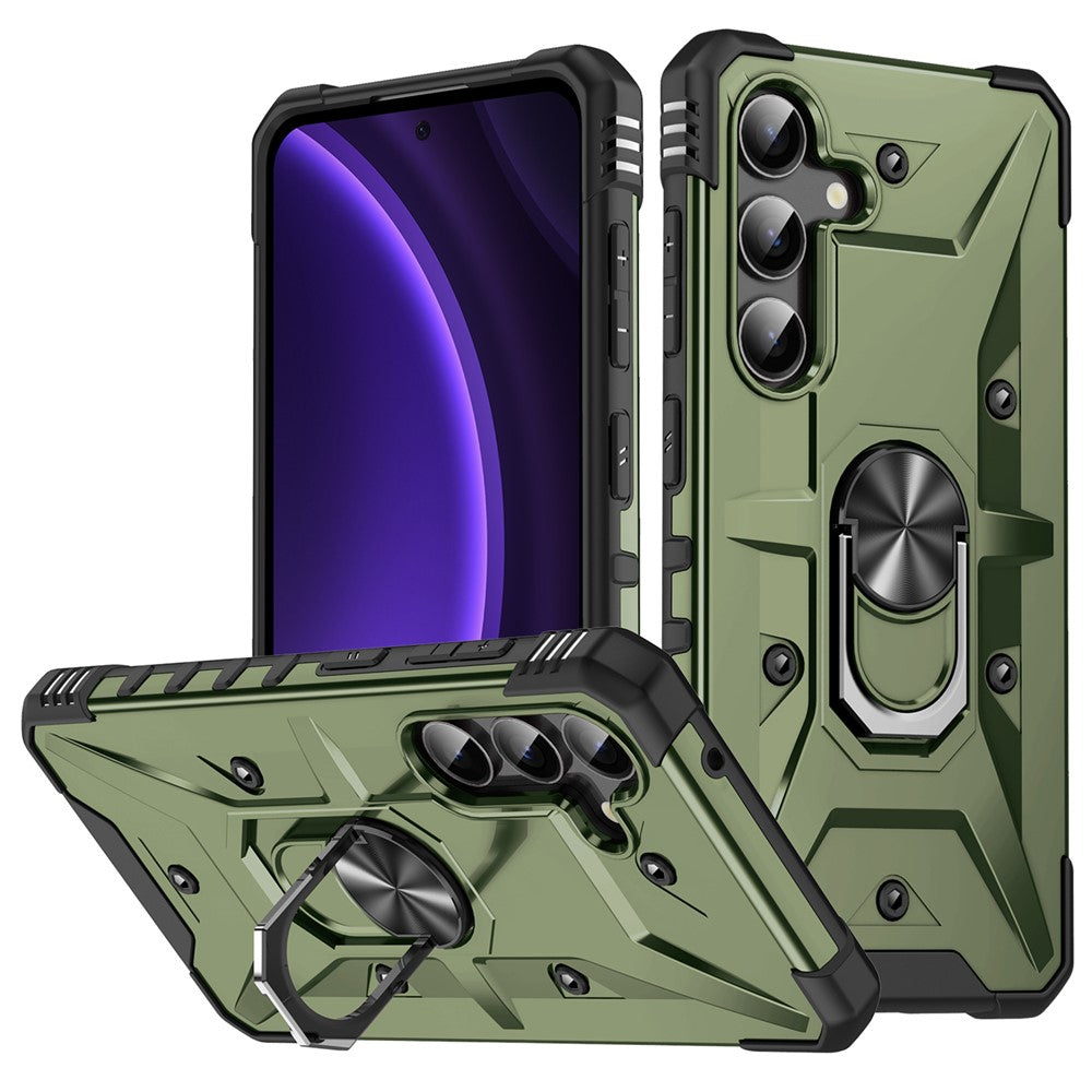 For Samsung Galaxy A16 5G / 4G Case PC+ TPU Anti-Drop Phone Cover with Ring Kickstand