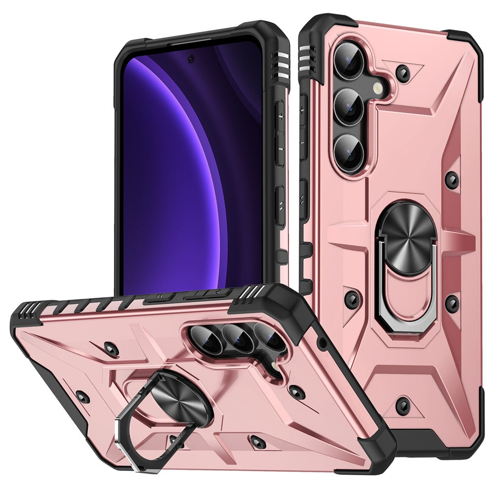 For Samsung Galaxy A16 5G / 4G Case PC+ TPU Anti-Drop Phone Cover with Ring Kickstand